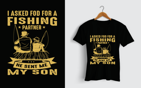 Best Fishing T-Shirt Design Graphics and Print Templates