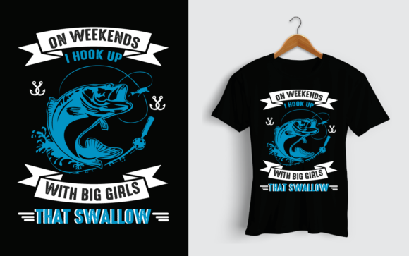 Creative Amazon Fishing T-Shirts Design: Graphics & Print Templates