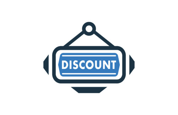 Discount Sticker, Price Reduce Icon Graphics for Publishing
