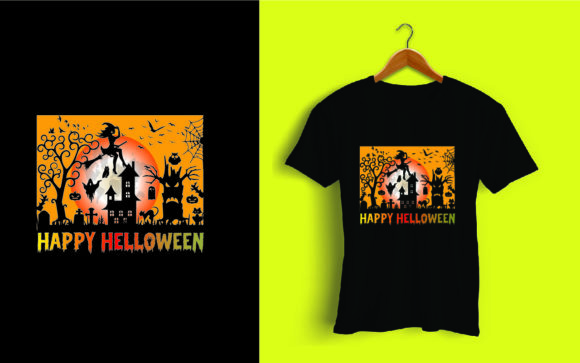 Halloween T-Shirt Design Graphics & Print Templates