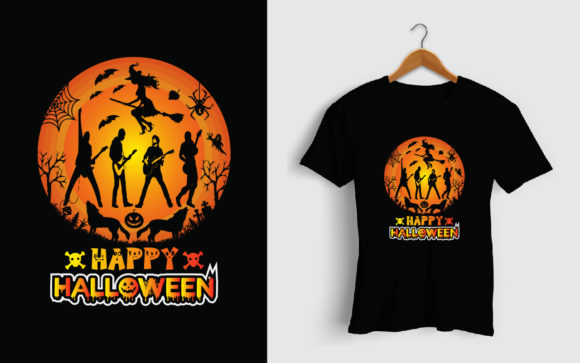 Happy Halloween Party T Shirt Design Graphics for Print Templates