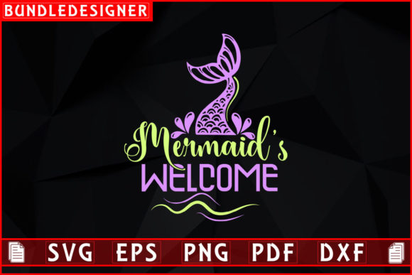 Mermaid's Welcome: Graphics & Print Templates