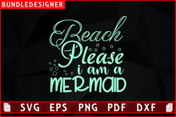 Mermaid Svg Quotes Design Sublimation: Graphics & Print Templates