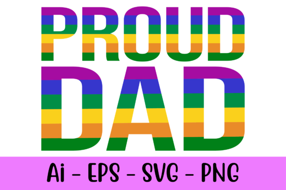 Proud Dad Pride T-shirt Svg in Print Templates & Graphics