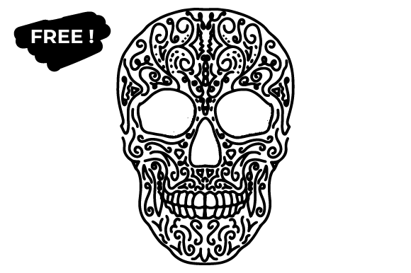 Skull Mandala Illustration: A Free Graphics Freebie for Bold Branding