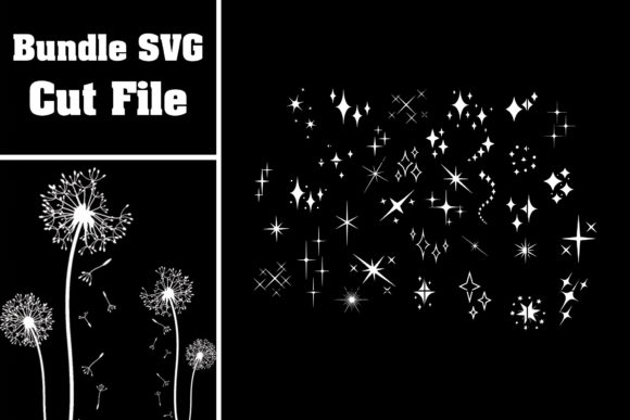 Sparkle and Stars Svg Bundle: Graphics for Print Templates