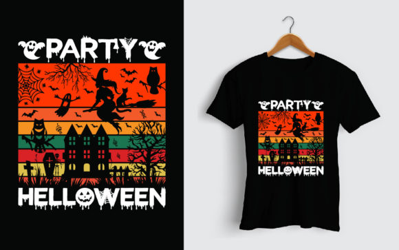 Style Halloween Party T Shirt Design: Graphics & Print Templates