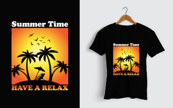 Summer Beach T-Shirt Graphics & Print Templates