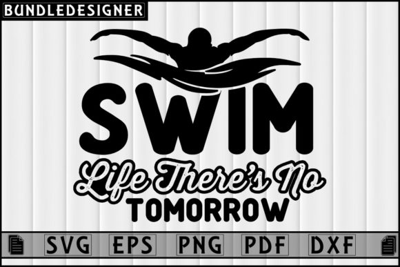 Swimming T-shirt Design: Graphics for Print Templates