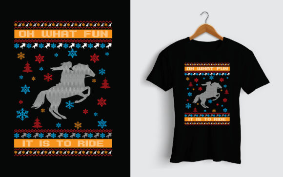Ugly Christmas Sweater T-Shirt Design for Graphics & Print