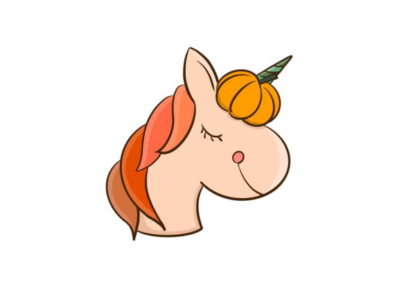 Unicorn Halloween Sticker Clipart: Graphics & Illustrations
