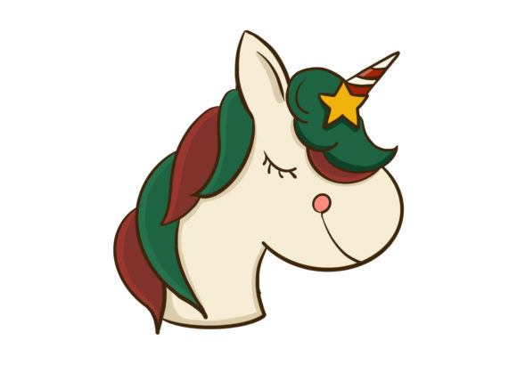 Unicorn Happy Christmas Illustrations for Branding