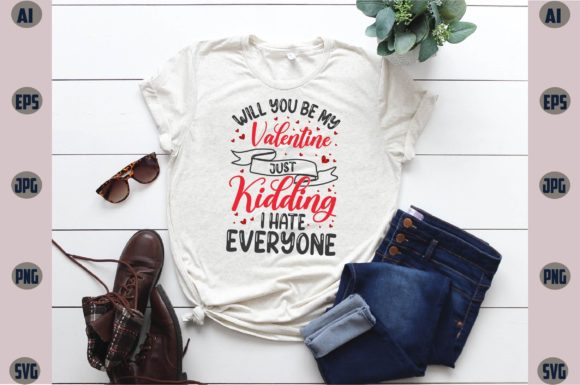 Valentine's Day Typography Svg T-Shirt Graphics